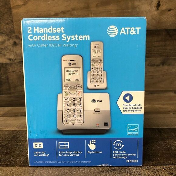 AT&T EL51203 2 handset cordless answering system with caller ID - Picture 1 of 9